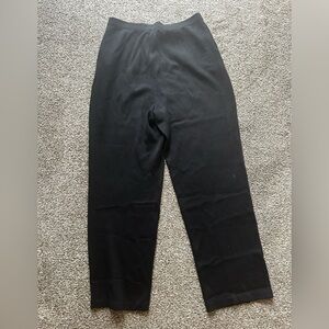 St. John Black Knit Pull-On Jogger Pants